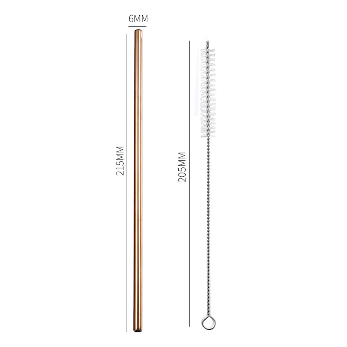 Premium 304 Stainless Steel Reusable Drinking Straws with Cleaning Brush - Eco-Friendly Cocktail Bar Accessory