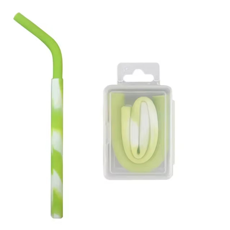 Eco-Friendly Collapsible Silicone Straw with Box - Reusable & Portable Folding Straw