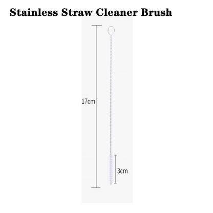 Eco-Friendly Reusable Telescopic Stainless Steel Straw Set with Cleaning Brush & Travel Case - Perfect for On-the-Go!