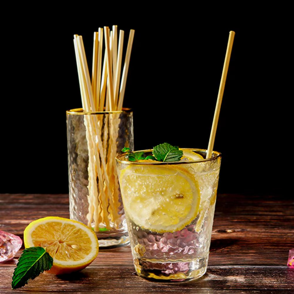 300 Pcs Eco-Friendly Bamboo Straws - Reusable, Biodegradable, and Chemical-Free for All Your Party Needs