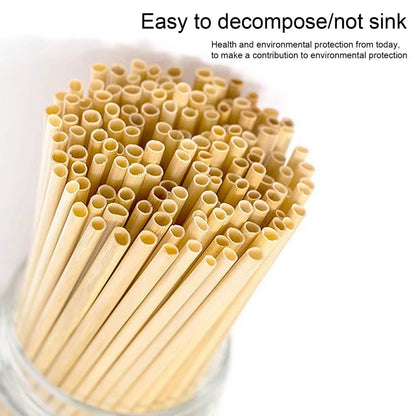 300 Pcs Eco-Friendly Bamboo Straws - Reusable, Biodegradable, and Chemical-Free for All Your Party Needs