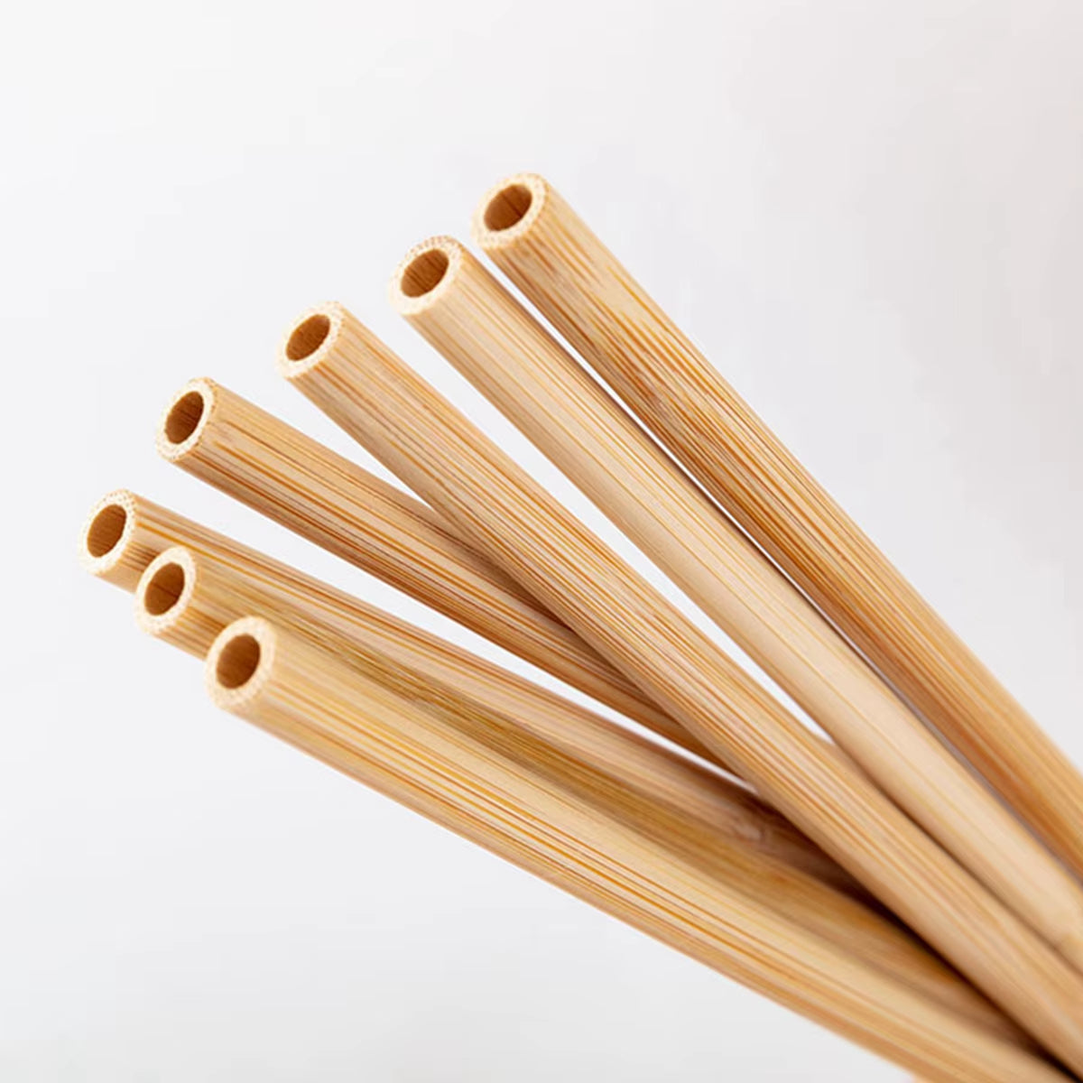 10 Eco-Friendly Reusable Bamboo Straws with Case - 10 Pack Biodegradable Drinking Straws for Cocktails and Beverages