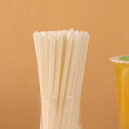 Sustainable and Compostable Corn Starch Straws - Healthy for You and the Planet，100Pack