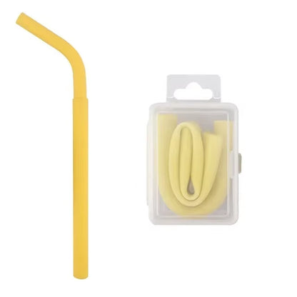 Eco-Friendly Collapsible Silicone Straw with Box - Reusable & Portable Folding Straw