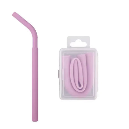 Eco-Friendly Collapsible Silicone Straw with Box - Reusable & Portable Folding Straw