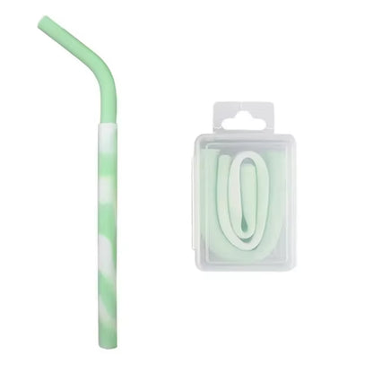 Eco-Friendly Collapsible Silicone Straw with Box - Reusable & Portable Folding Straw