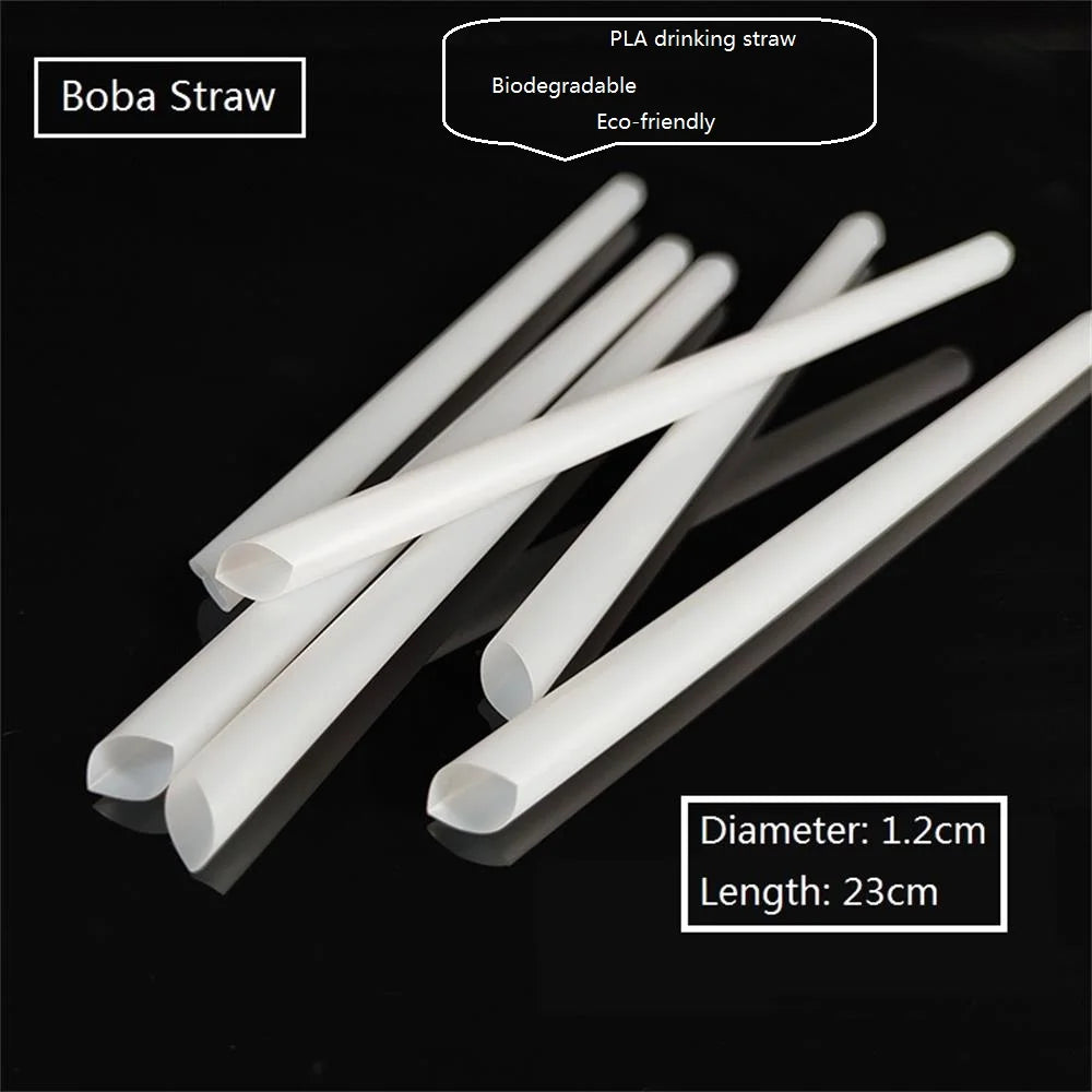 Corn Starch Disposable Straw 12mm Individually Wrapped