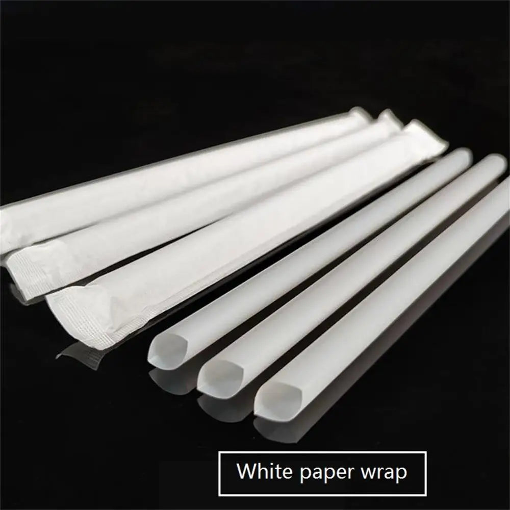 Corn Starch Disposable Straw 12mm Individually Wrapped