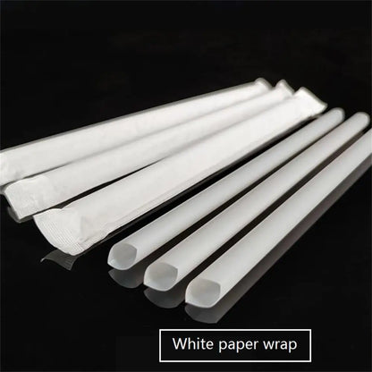 Corn Starch Disposable Straw 12mm Individually Wrapped