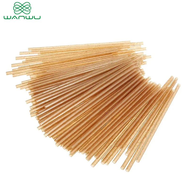 Sugarcane Straws 6mm Natural 100pcs