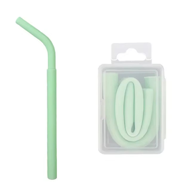 Eco-Friendly Collapsible Silicone Straw with Box - Reusable & Portable Folding Straw