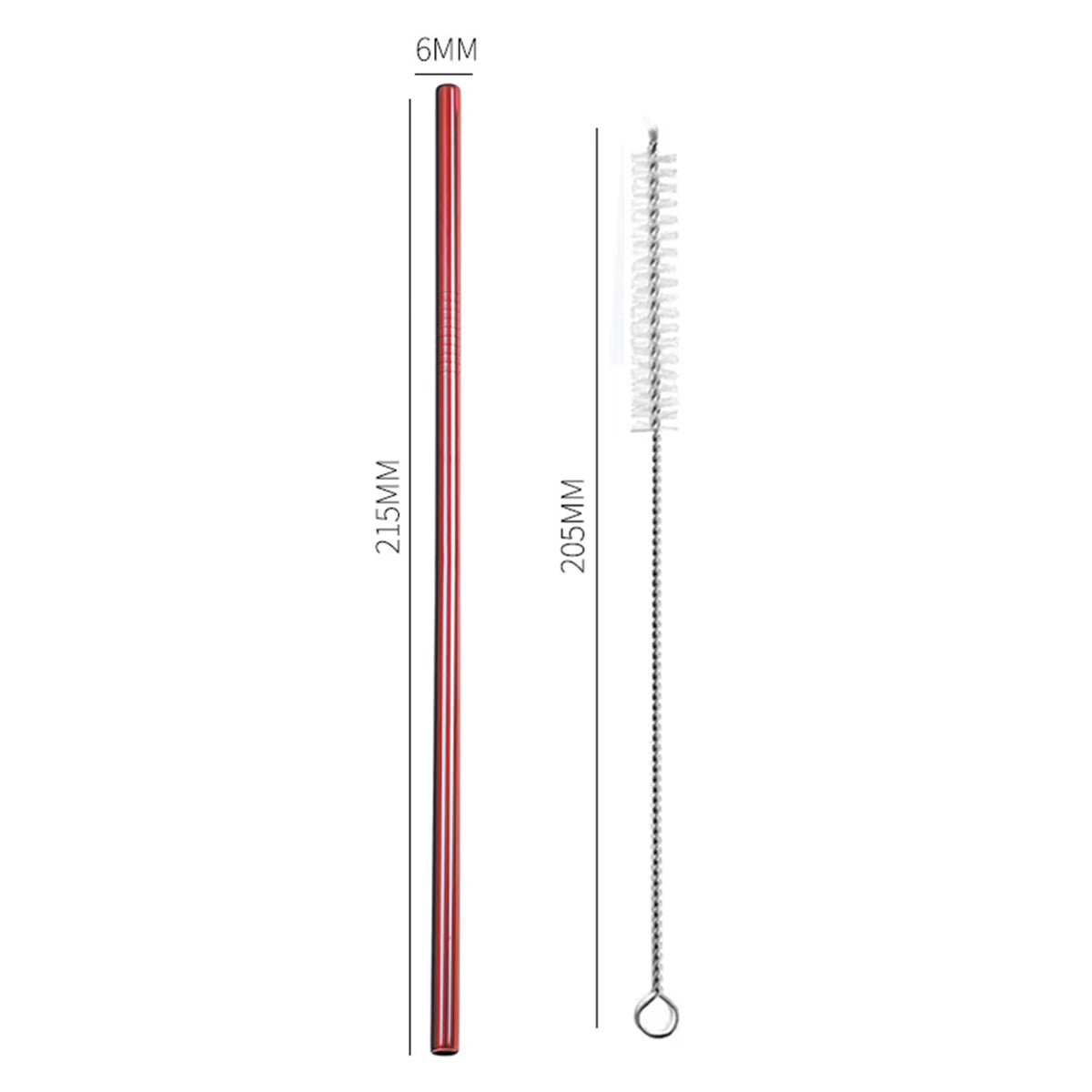 Premium 304 Stainless Steel Reusable Drinking Straws with Cleaning Brush - Eco-Friendly Cocktail Bar Accessory